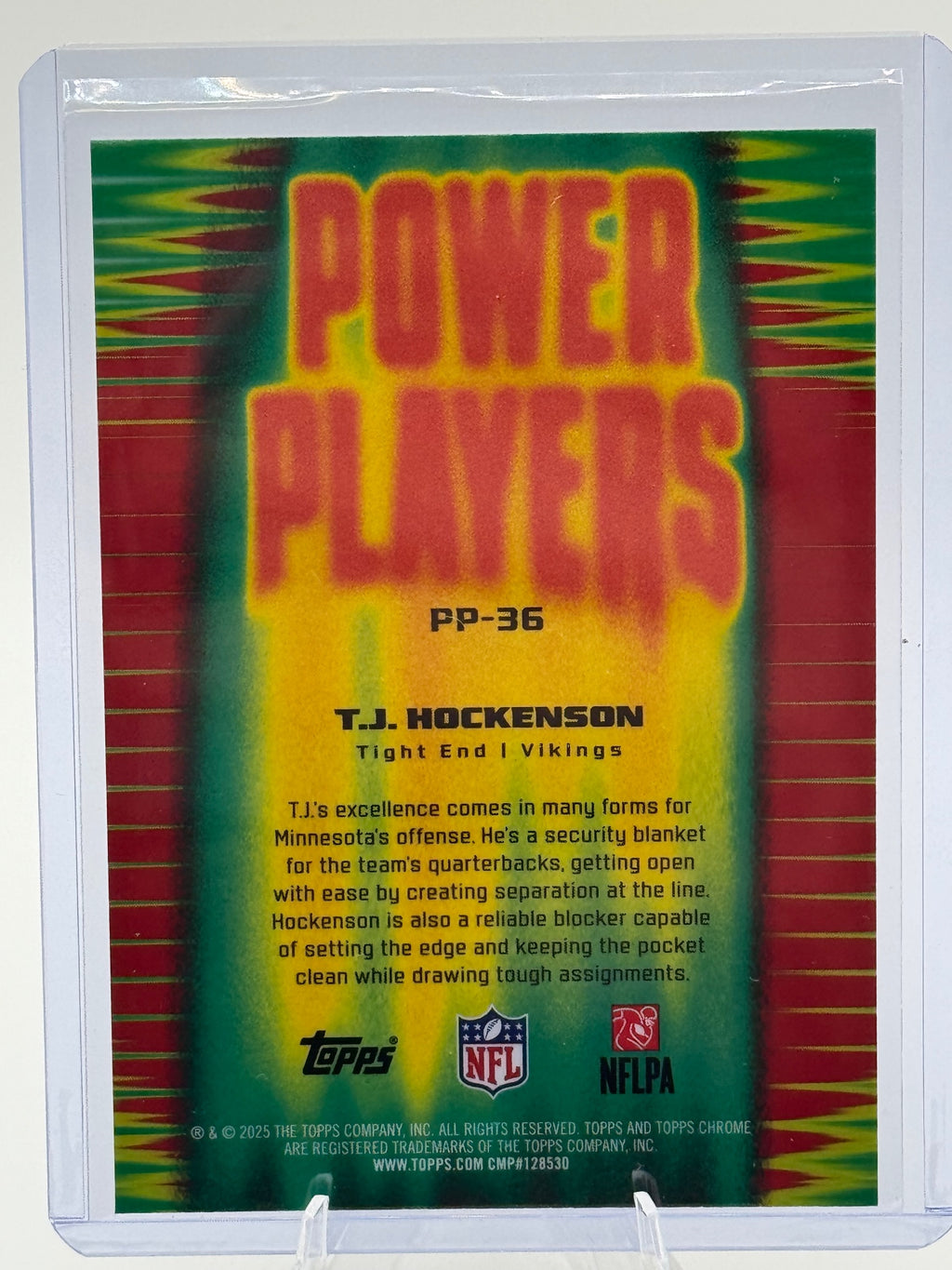 2025 Topps Chrome T.J. Hockenson #PP-36 Power Players Minnesota Vikings NM