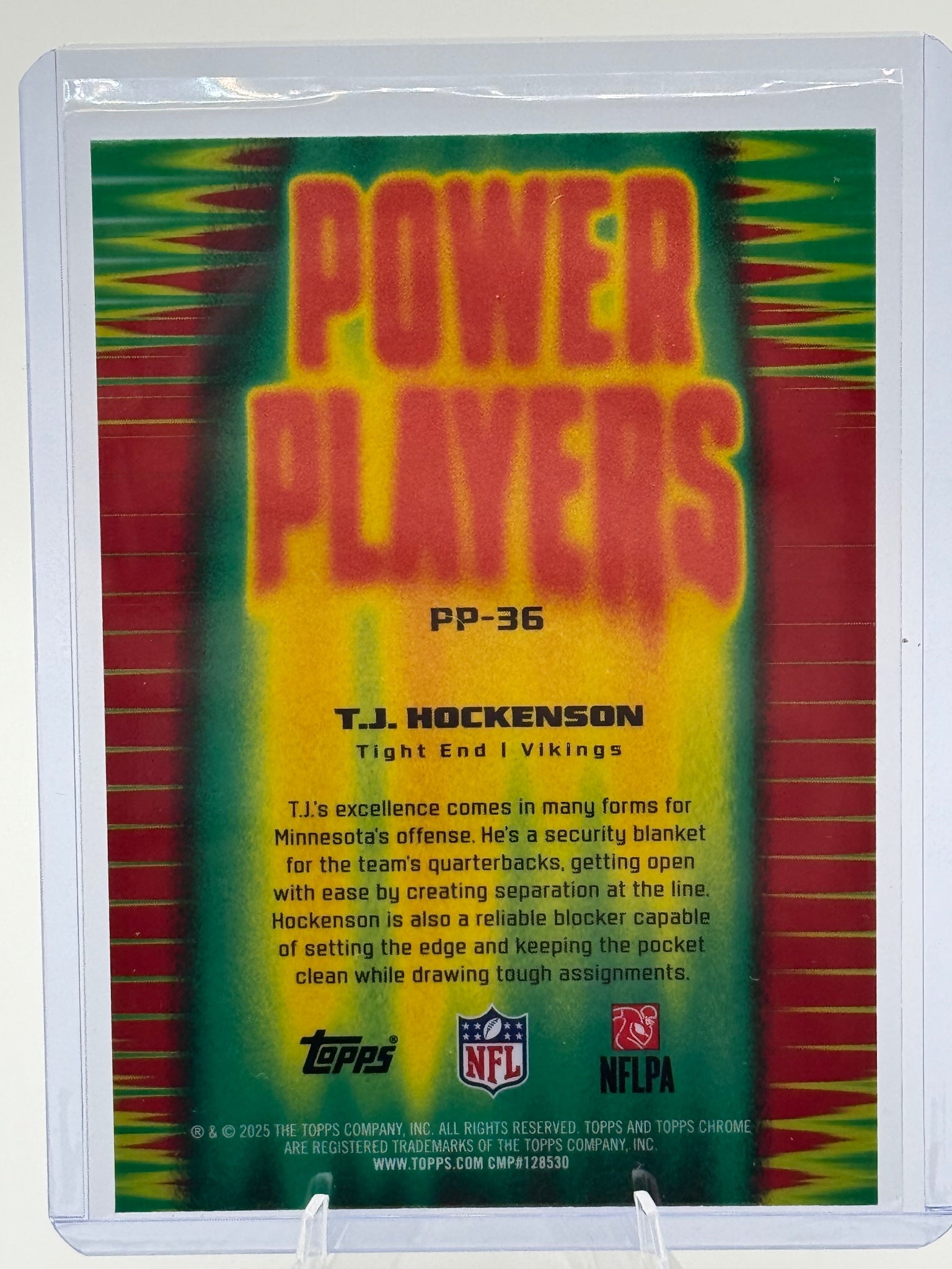 2025 Topps Chrome T.J. Hockenson #PP-36 Power Players Minnesota Vikings NM