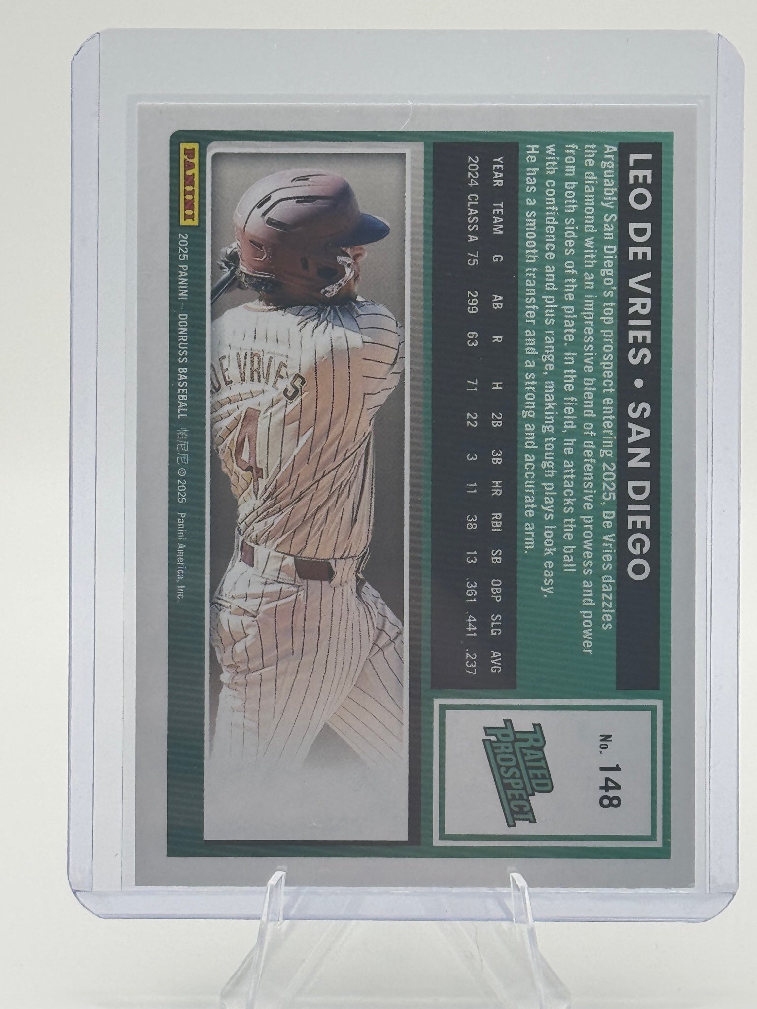 2025 Donruss Leo De Vries #148 San Diego Padres Near Mint or Better