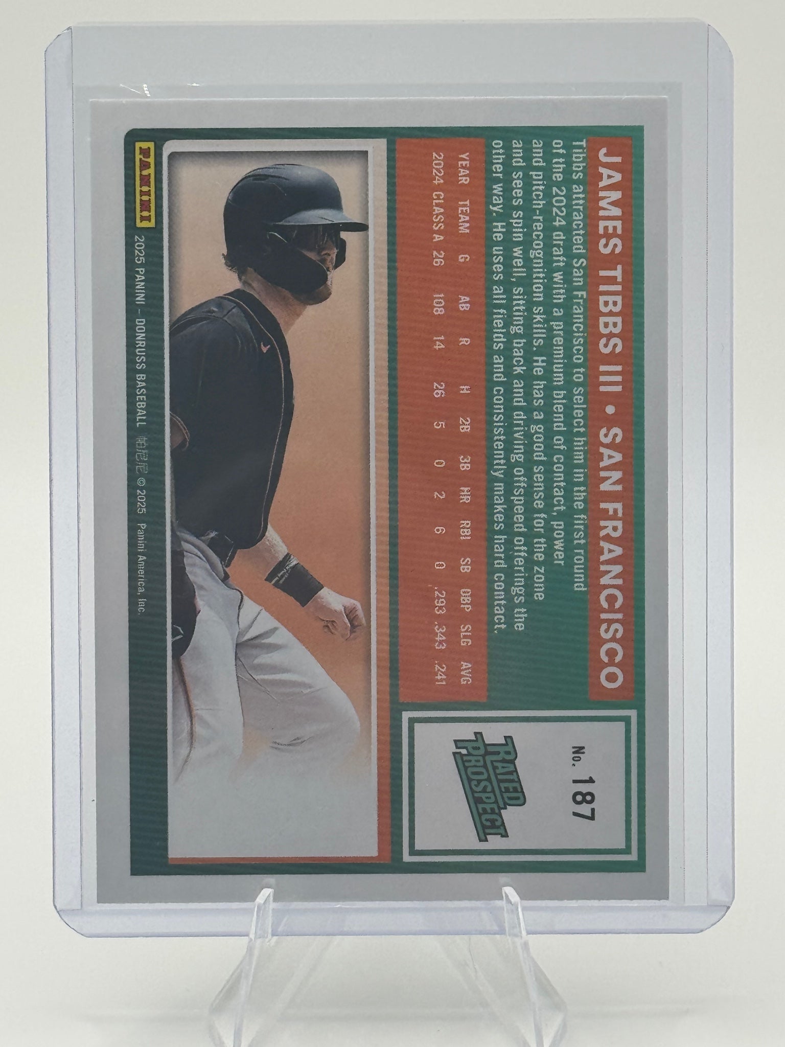 2025 Donruss James Tibbs III #187 San Francisco Giants Near Mint or Better