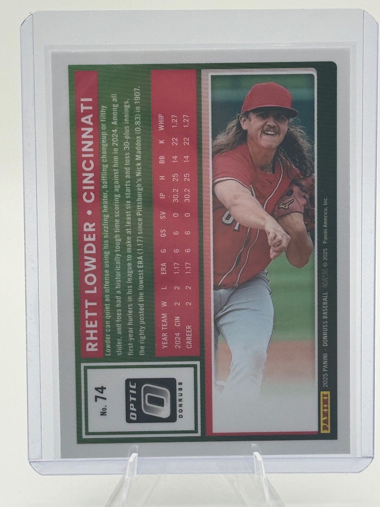 2025 Donruss Rhett Lowder #74 Optic Cincinnati Reds Near Mint or Better
