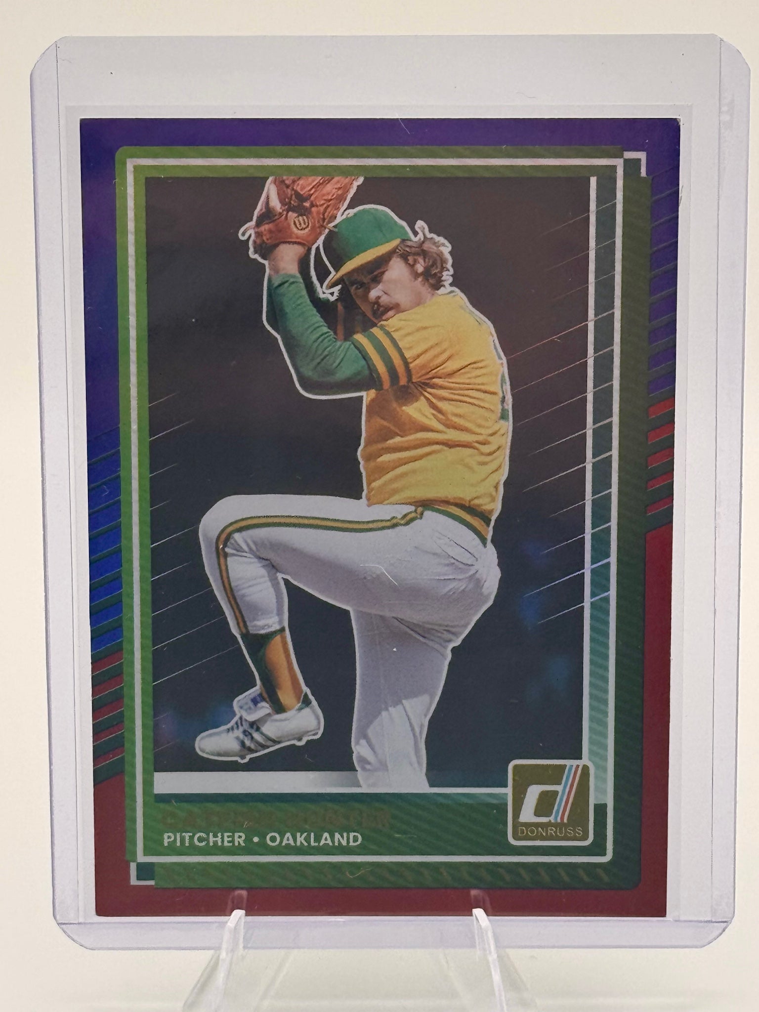 2025 Donruss Catfish Hunter #12 Red and Blue Oakland Athletics Near Mint