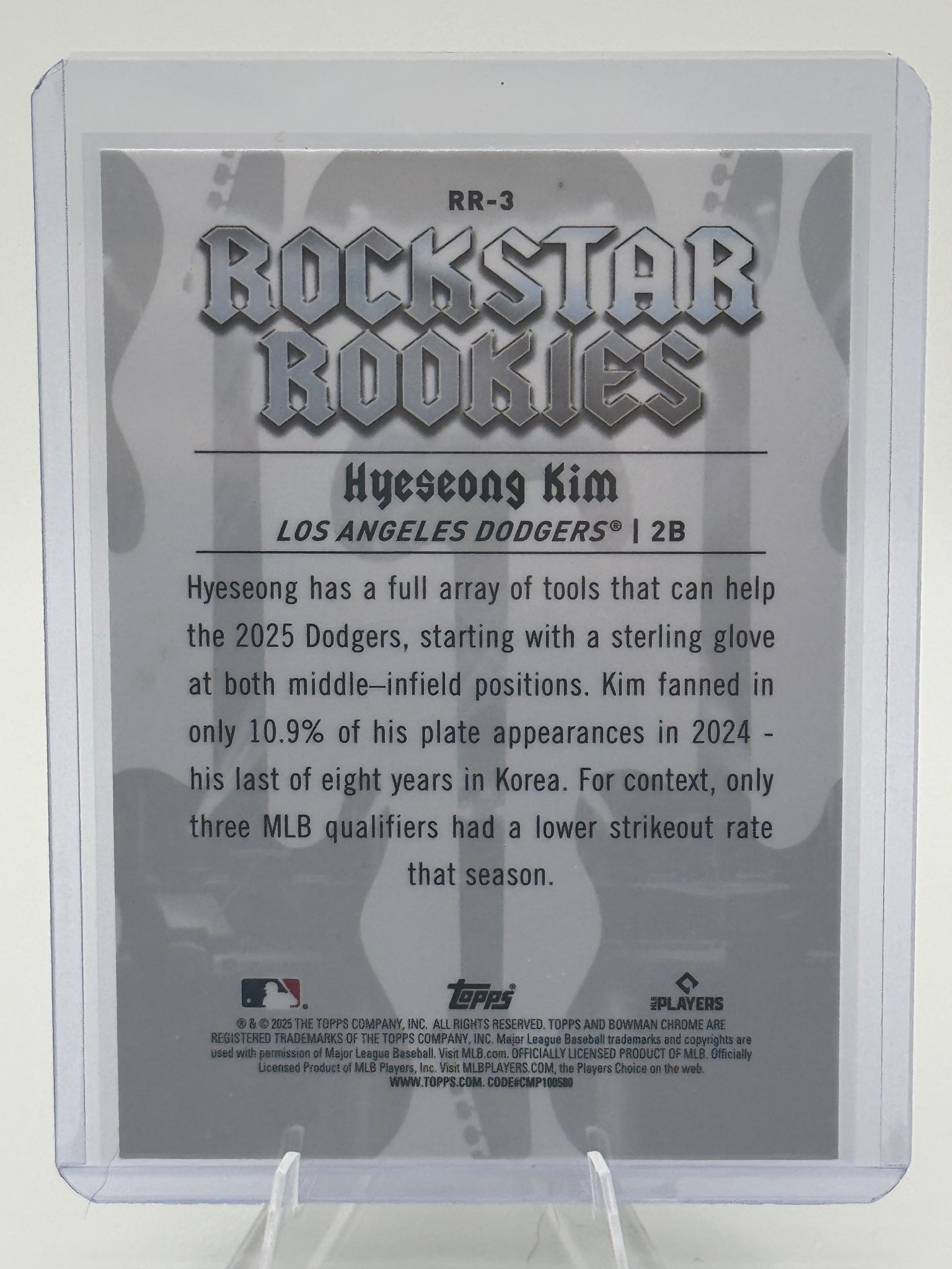 2025 Bowman Hyeseong Kim #RR-3 Rockstar Rookies Los Angeles Dodgers Near Mint