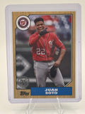 2022 Topps Juan Soto #T87-79 1987 Topps Baseball 35th Anniversary Nationals NM