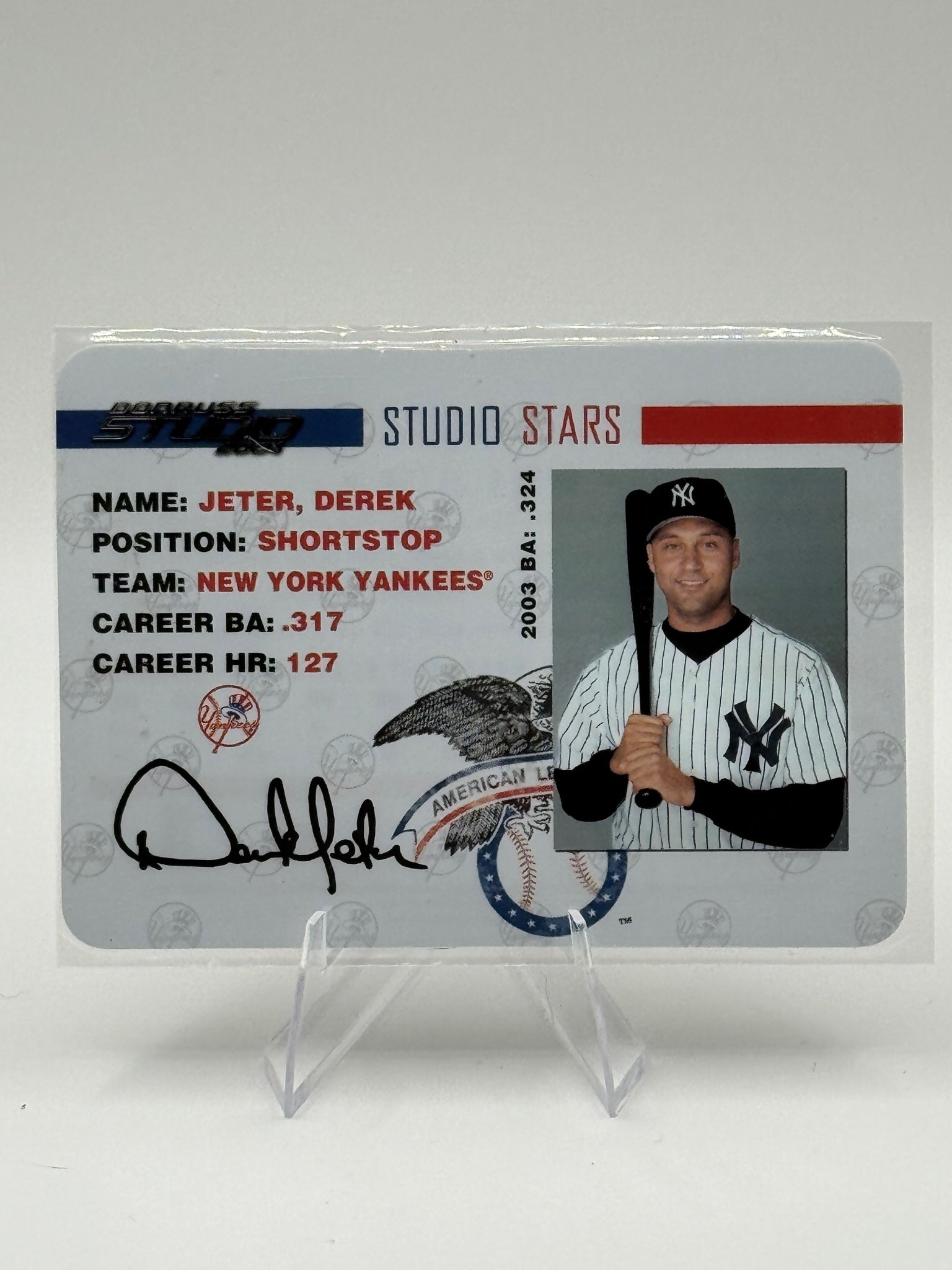 2004 Donruss Studio Derek Jeter #SS-14 Stars New York Yankees Near Mint