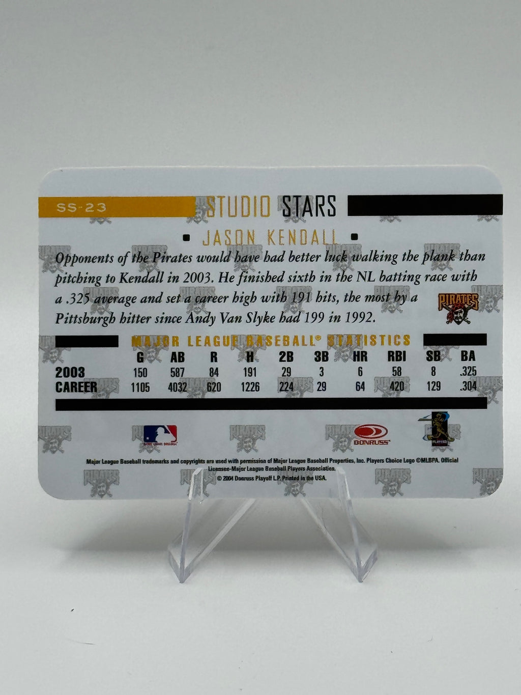2004 Donruss Studio Jason Kendall #SS-23 Stars Pittsburgh Pirates Near Mint