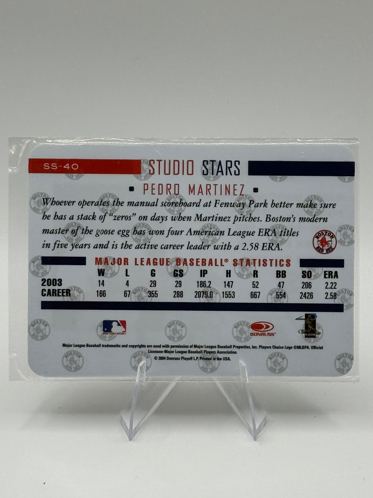2004 Donruss Studio Curt Schilling #SS-13 Stars Boston Red Sox Near Mint