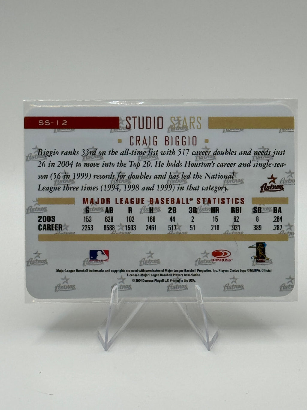 2004 Donruss Studio Jeff Bagwell #SS-25 Stars Houston Astros Near Mint or Better